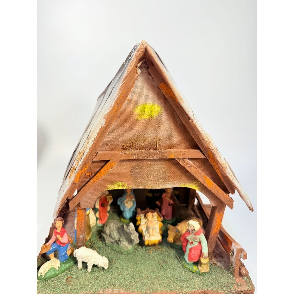 Italian Nativity Set Creche Fontanini Mid Century Handcrafted Nativity Italy Ol - Picture 8 of 16